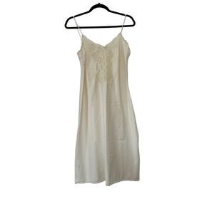 Ivory Lacy Romantic Vintage Retro Slip‎ Night Gown Lingerie